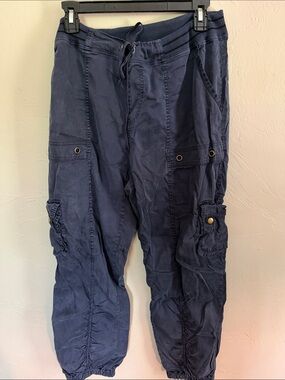 XCVI Women’s Navy Cargo Jogger Pants - Casual Relaxed Fit